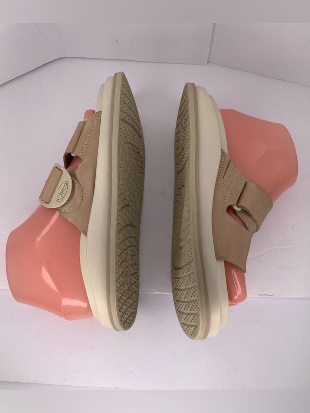 Chaco Townes Angora Nubuck Beige Women's Slide Sandals Sleek Casual Sz 7 - Picture 2 of 10